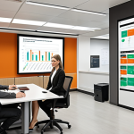 **

"Modern public property management office. Showcase experienced managers mentoring young professionals. Emphasize collaboration and knowledge sharing. Include technological elements like smart boards or PMIS system interfaces in the background. Depict a bright and collaborative atmosphere."

**