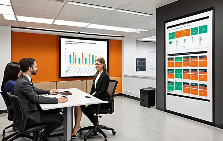**
"Modern public property management office. Showcase experienced managers mentoring young professionals. Emphasize collaboration and knowledge sharing. Include technological elements like smart boards or PMIS system interfaces in the background. Depict a bright and collaborative atmosphere."
**