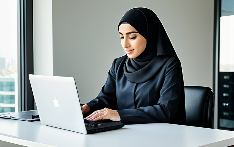 **

"A professional businesswoman in a modest, tailored abaya and hijab, working on a laptop in a modern, sunlit office in Dubai, fully clothed, appropriate attire, safe for work, perfect anatomy, natural proportions, professional photography, high quality, family-friendly."

**