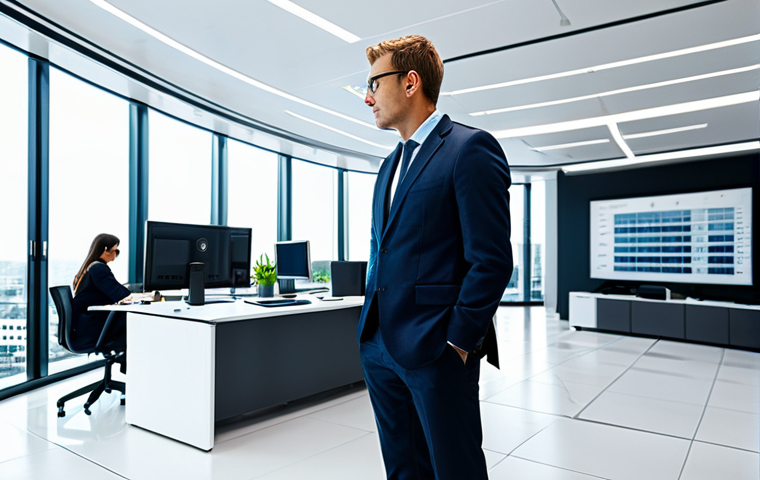 **

"Modern office building with smart energy management systems, showing sensors and automated controls. Professional setting, fully clothed individuals in business attire observing data. Bright, clean, showcasing efficiency. Safe for work, appropriate content, perfect anatomy, natural proportions, professional."

**