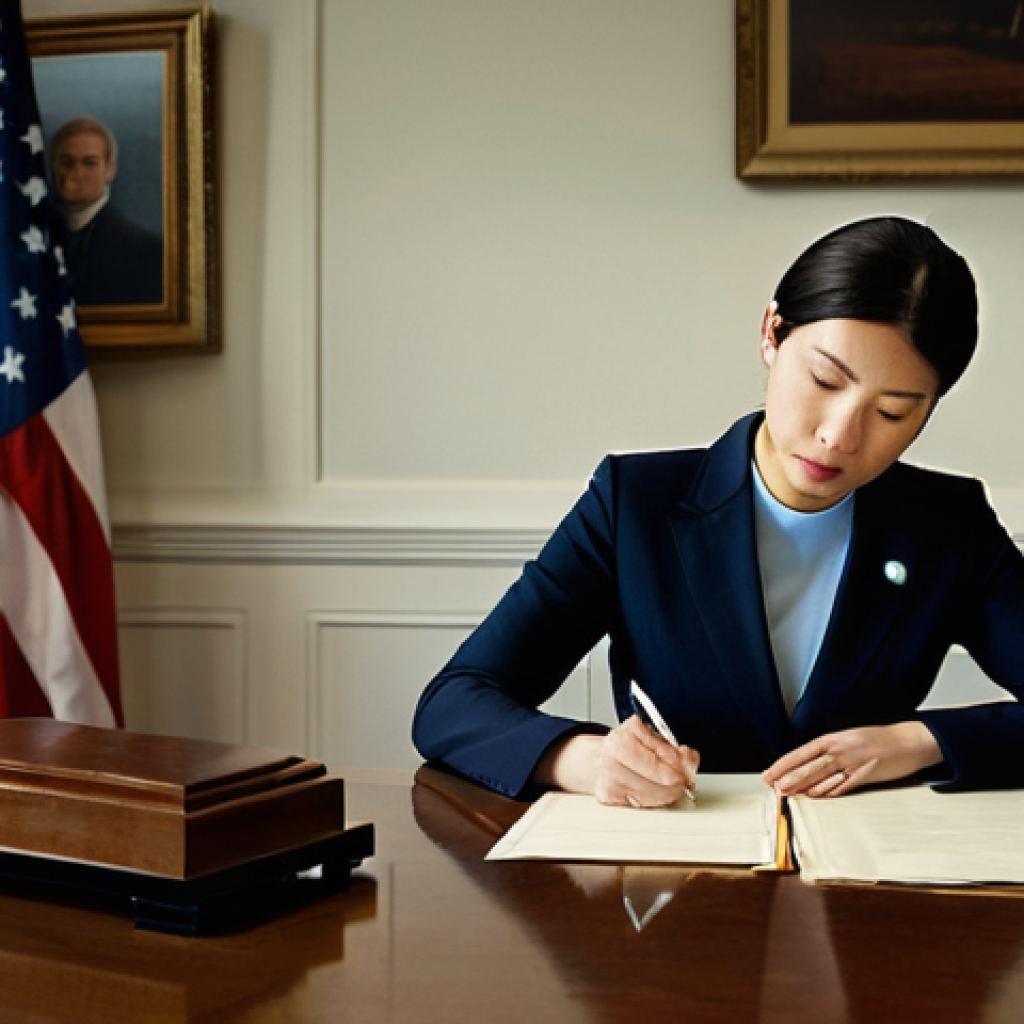 공공관리사 직무에서의 윤리적 문제와 해결 방법 - **Prompt:** A professionally dressed male or female government official in a modern office, sitting ...