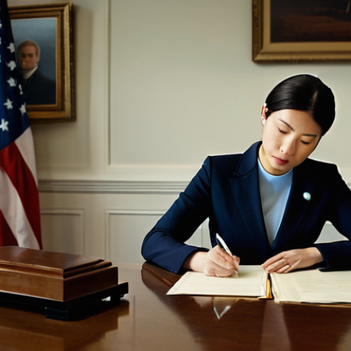 Home 3 공공관리사 직무에서의 윤리적 문제와 해결 방법 - **Prompt:** A professionally dressed male or female government official in a modern office, sitting ...