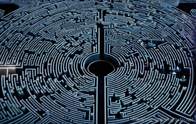 공공관리사 시험 대비 과정 중 자주 하는 실수 - Image Prompt 1: The Labyrinth of Information**