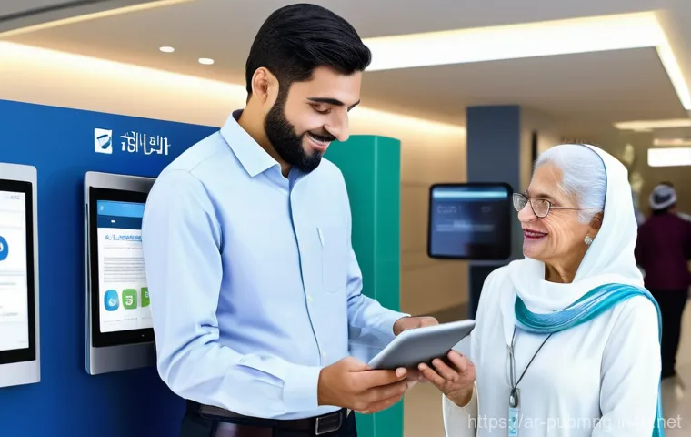 공공관리사 취업 성공 스토리 - **Prompt:** A young Arab professional woman, elegantly dressed in modest business attire including a...