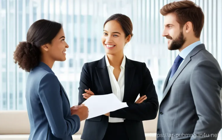 공공관리사 취업 시 참고해야 할 필수 자료 - **Prompt 2: Digital Skills and Collaboration in Government**
    "A group of three to four diverse y...