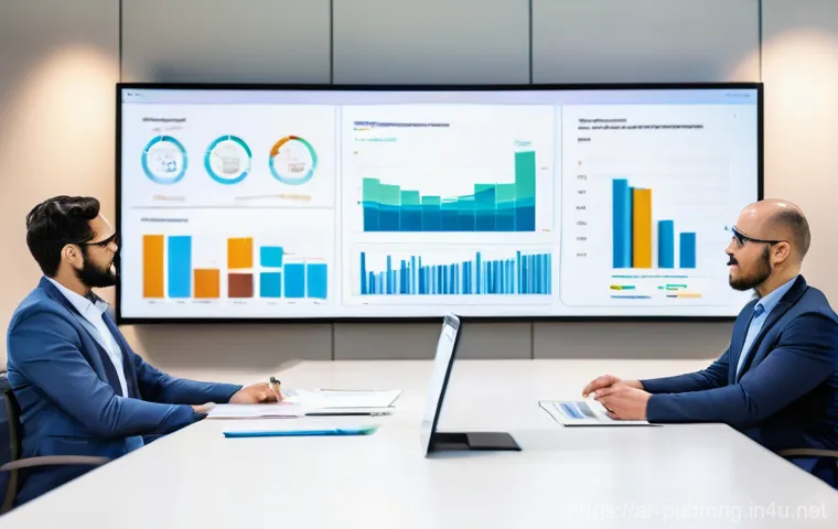 공공관리사 실무 필수 프로그램 - **Prompt 2: Smart Maintenance in Action: A Collaborative Team Using Digital Tools**
    "Inside a cl...