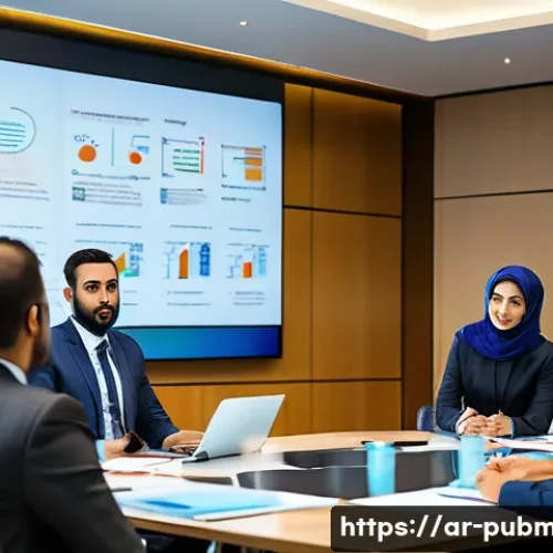 Home 32 공공관리사 필수 자격증 목록 - A dynamic scene inside a modern government ministry in an Arab nation, where a diverse team of male ...