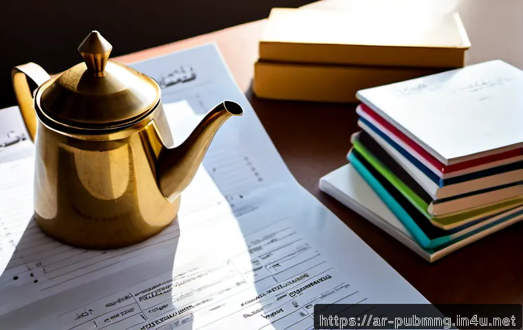 공공관리사 필기시험 준비를 위한 추천 자료 - Photorealistic overhead study desk for a public administration certification written exam, Arabic-sp...