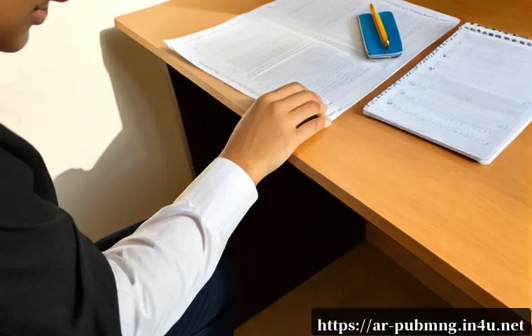 Home 17 공공관리사 자격증 기출문제 풀이 - Photorealistic Middle Eastern public administration student solving practice exam questions at a tid...
